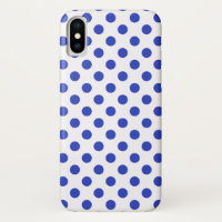 Royal blue polka dots