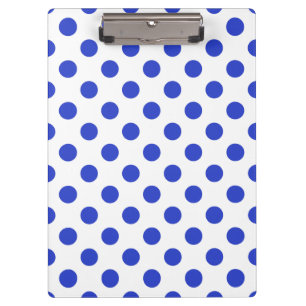 Royal blue polka dots clipboard