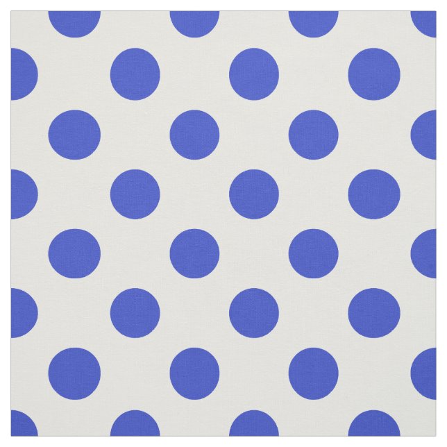 Royal blue polka dots fabric (Swatch)