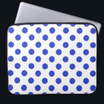 Royal blue polka dots laptop sleeve<br><div class="desc">Royal blue polka dots on white background</div>