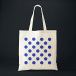 Royal blue polka dots tote bag<br><div class="desc">Royal blue polka dots on white background</div>