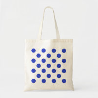 Royal blue polka dots