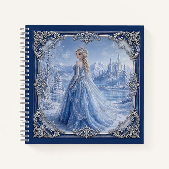Royal Blue Princess Fantasy Notebook (Front)