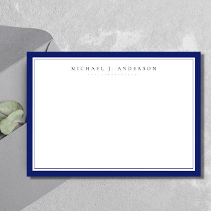 Royal Blue Professional Correspondence Card