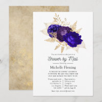 Royal Blue, Purple and Gold Bridal Shower by Mail