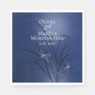 Royal Blue Purple Dragonfly Napkin