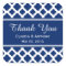 Royal Blue Quatrefoil  Wedding Thank You
