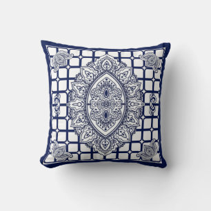 Royal Blue Reversible Throw Pillow