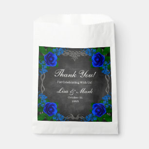 Royal Blue Rose Chalk Board Fall Wedding Favour Bags