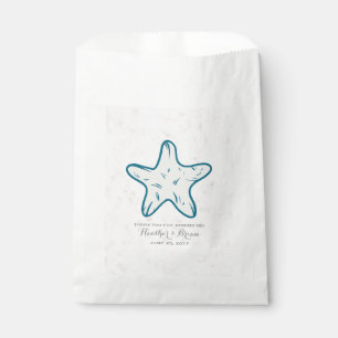 Royal Blue Rustic Starfish Wedding Favour Bags