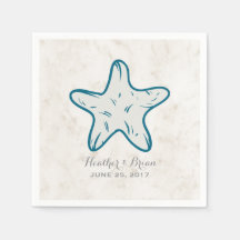 Royal Blue Rustic Starfish Wedding