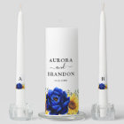 Royal Blue Rustic Sunflower Modern Floral Wedding 