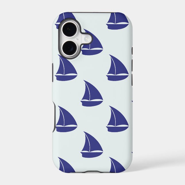 Royal Blue Sailboat Pattern (Back)
