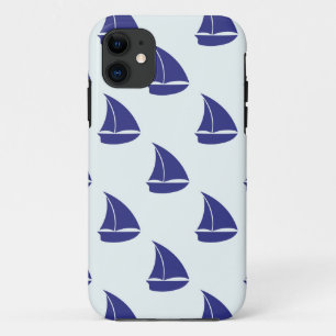 Royal Blue Sailboat Pattern Case-Mate iPhone Case