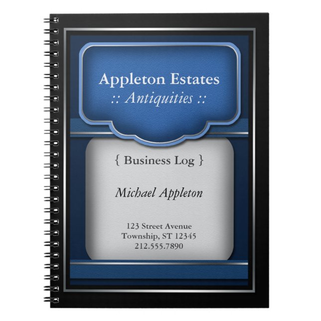 Royal Blue Sapphire - Business Notebook (Front)