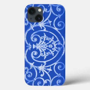 Royal blue scrollwork pattern Case-Mate iPhone cas iPhone 13 Case