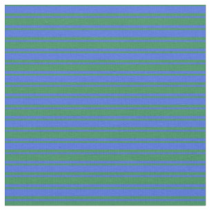 Royal Blue & Sea Green Lined/Striped Pattern Fabric