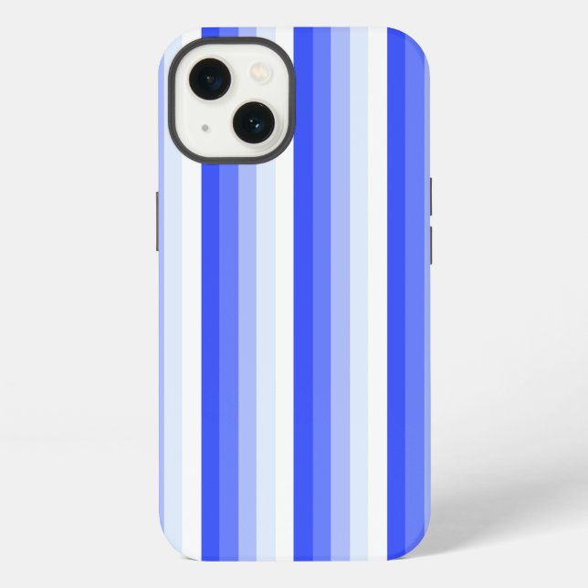 Royal blue shadow stripes Case-Mate iPhone case (Back)