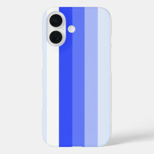 Royal blue shadow stripes iPhone 16 case