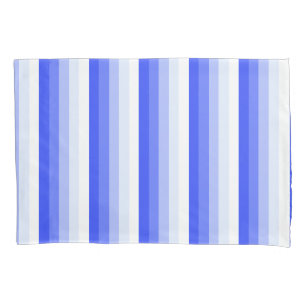 Royal blue shadow stripes pillowcase