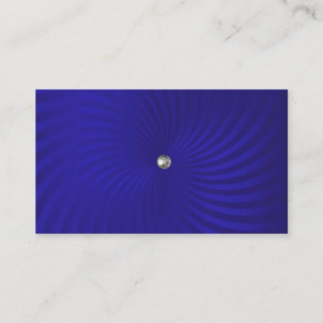 Royal Blue Shimmer Twirl Business Card (Front)