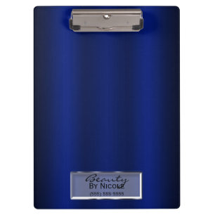 Royal Blue Shine Elegant Chic Glam Personalised Clipboard