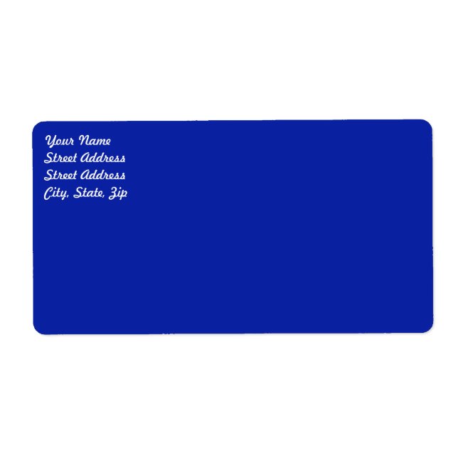 Royal Blue   Shipping Label (Front)