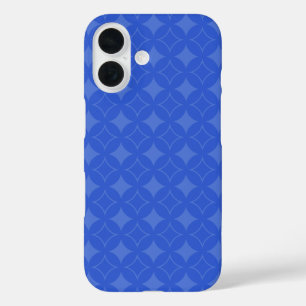 Royal blue shippo pattern iPhone 16 case