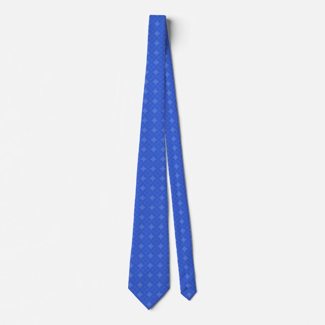 Royal blue shippo pattern tie (Front)