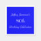 Royal Blue Solid 80th Birthday Party Paper