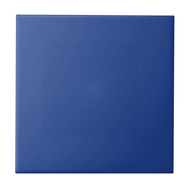 Royal Blue Solid Color Plain Tile (Front)