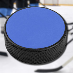 Royal Blue Solid Colour   Classic   Elegant Hockey Puck