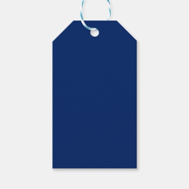 Royal Blue Solid Colour Gift Tags (Front)