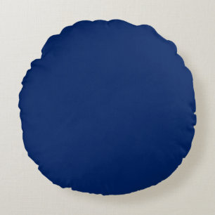 Royal Blue Solid Colour Round Cushion