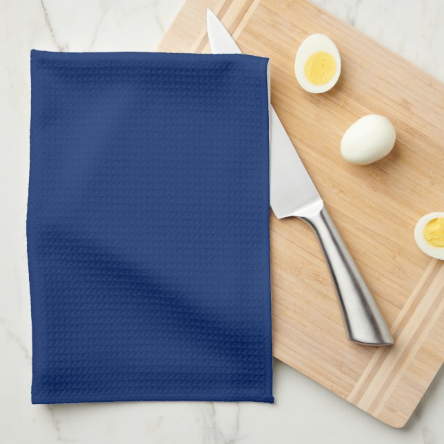 Royal Blue Solid Colour Tea Towel (Quarter Fold)