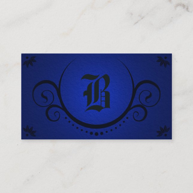 royal blue sophistications business card (Front)