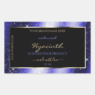 Royal Blue Sparkle Glitter Frame Product Label