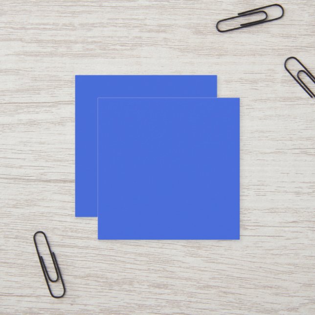 Royal Blue Square Business Card (Front/Back In Situ)