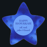 Royal Blue Star of David Hanukkah Personalised  Star Sticker<br><div class="desc">These fabulous gift tags would look great on all your Hanukkah gifts.  They are so festive in a star shape.  They'll look so cute on your gifts.</div>