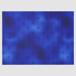 Royal Blue Star of David Hanukkah Tissue Paper