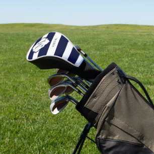 Royal Blue Stripes Golf Head Cover