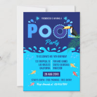 Royal Blue Summer Pool Birthday Party