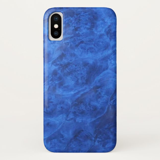 Royal Blue Textured Velvet Look Case-Mate iPhone Case (Back)