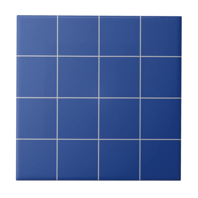 Royal Blue Thin Grid Tile (Front)