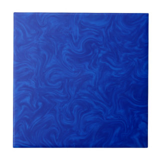 Royal Blue Tonal Abstract Swirled Background Tile