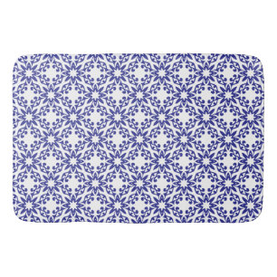 Royal Blue Trellis Bath Mat