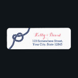 Royal Blue Tying the Knot Wedding Return Address<br><div class="desc">Royal Blue Tying the Knot Wedding Return Address Labels.</div>
