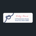 Royal Blue Tying the Knot Wedding Return Address<br><div class="desc">Royal Blue Tying the Knot Wedding Return Address Labels.</div>