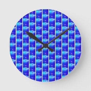Royal Blue Wall Clock - Timeless Elegance.