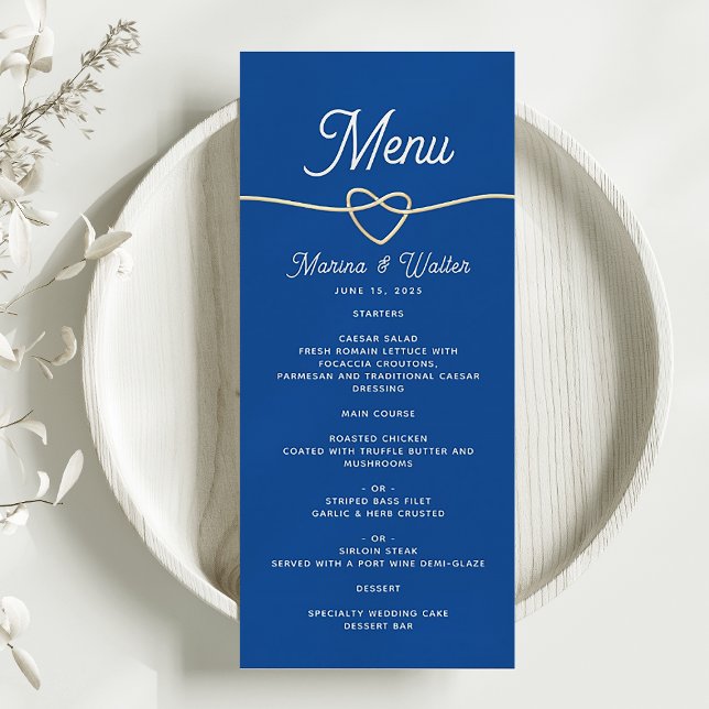 Royal Blue Wedding Menu (Creator Uploaded)